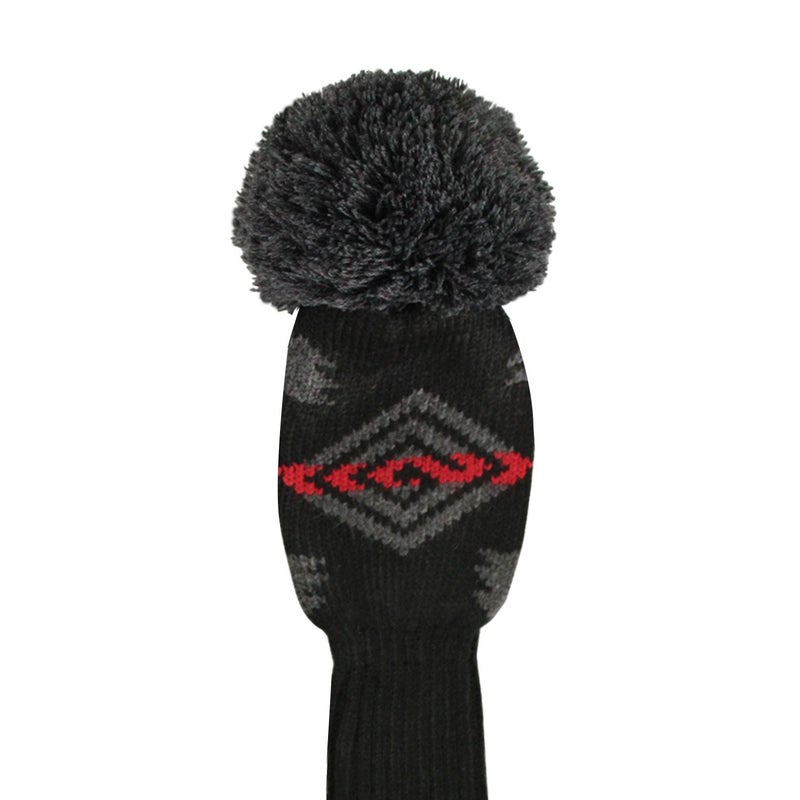 Scott Edward Abstract Pattern Dark Color Golf Headcover Set of 5 PCS, Driver Wood Cover *1, Fairway Wood Cover *2, Hybrid Cover * 2, with Rotating Number Tags. - Image 5